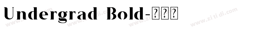 Undergrad Bold字体转换